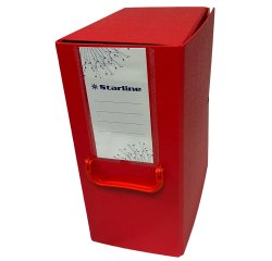 Scatola archivio con maniglia - dorso 16 cm - 25 x 35 cm - rosso - Starline
