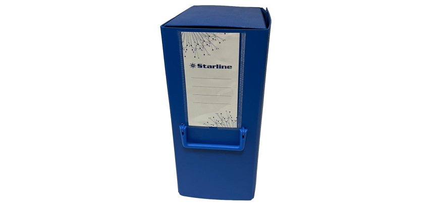 Scatola archivio con maniglia - dorso 20 cm - 25 x 35 cm - blu - Starline