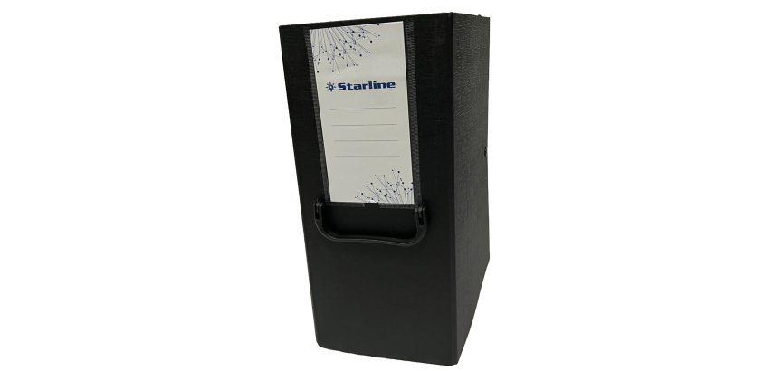 Scatola archivio con maniglia - dorso 20 cm - 25 x 35 cm - nero - Starline