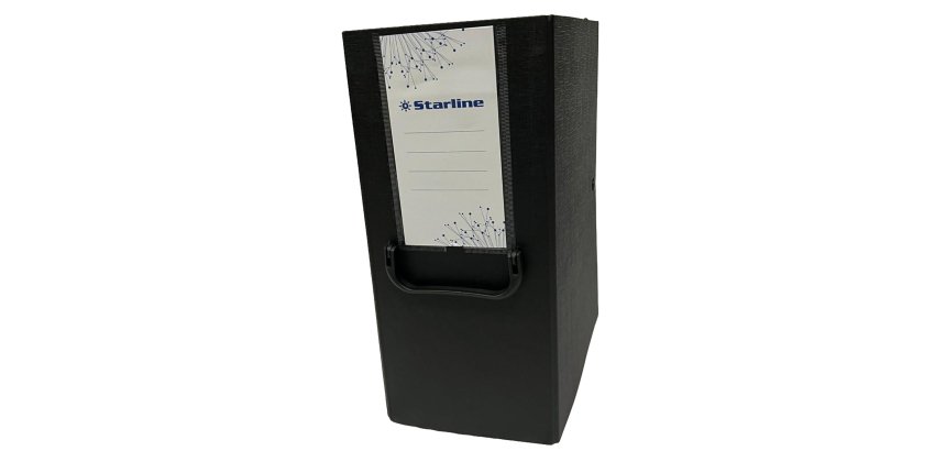Scatola archivio con maniglia - dorso 20 cm - 25 x 35 cm - nero - Starline