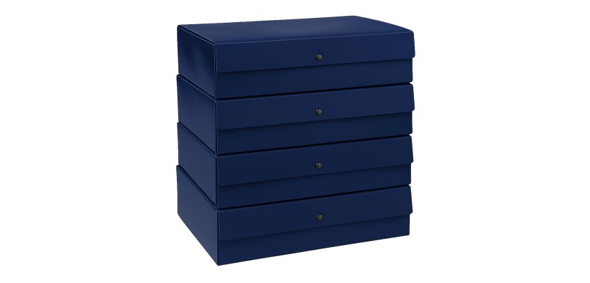 Scatola progetto - dorso 8 cm - blu - Starline
