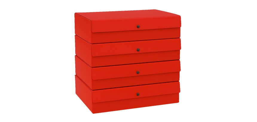 Scatola progetto - dorso 14 cm - rosso - Starline