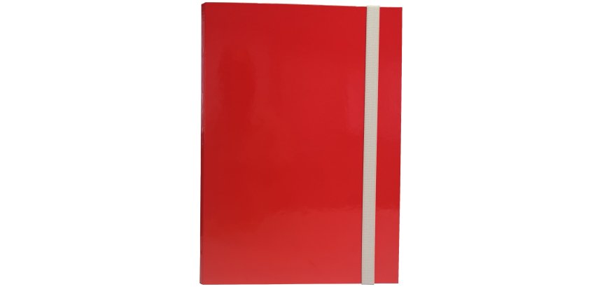 Cartella progetto - con elastico - dorso 3 cm - rosso - Starline