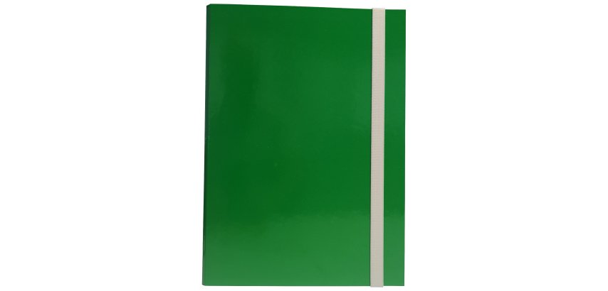 Cartella progetto - con elastico - dorso 3 cm - verde - Starline