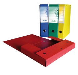 Scatola progetto KingPro - con portaetichetta - dorso 4 cm - rosso - Starline