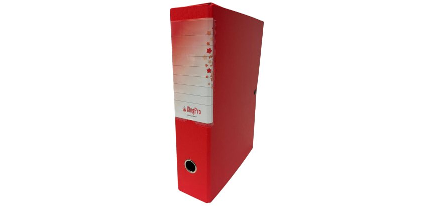 Scatola progetto KingPro - con portaetichetta - dorso 4 cm - rosso - Starline