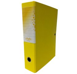Scatola progetto KingPro - con portaetichetta - dorso 8 cm - giallo - Starline