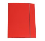 Cartella 3 lembi con elastico Queen - A4 - dorso variabile - cartone plastificato - rosso - Starline