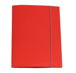 Cartella 3 lembi con elastico Queen - A4 - dorso variabile - cartone plastificato - rosso - Starline