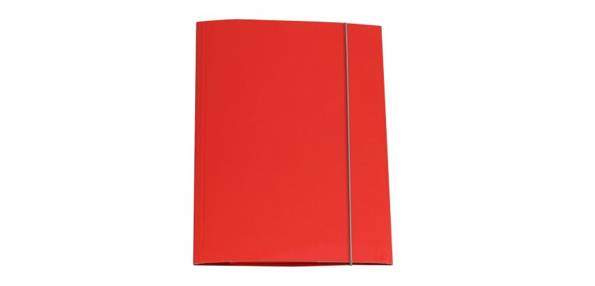 Cartella 3 lembi con elastico Queen - A4 - dorso variabile - cartone plastificato - rosso - Starline