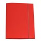 Cartellina con elastico - cartone plastificato - 3 lembi - 25x34 cm - rosso - Queen - Starline
