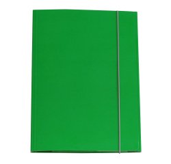 Cartella 3 lembi con elastico Queen - A4 - dorso variabile - cartone plastificato - verde - Starline