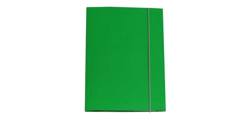 Cartella 3 lembi con elastico Queen - A4 - dorso variabile - cartone plastificato - verde - Starline