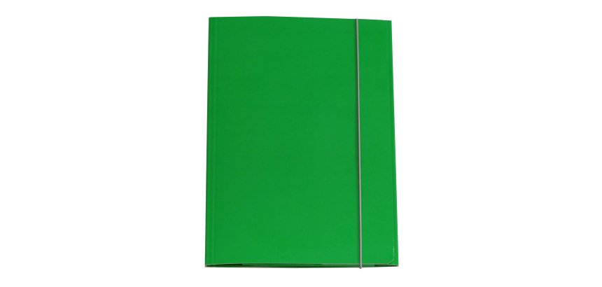 Cartella 3 lembi con elastico Queen - A4 - dorso variabile - cartone plastificato - verde - Starline
