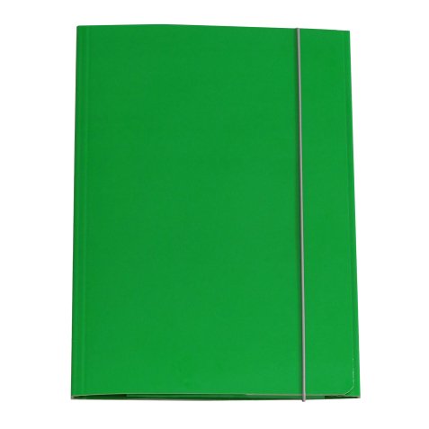 Cartellina con elastico - cartone plastificato - 3 lembi - 25x34 cm - verde - Queen Starline