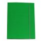 Cartellina con elastico - cartone plastificato - 3 lembi - 25x34 cm - verde - Queen Starline