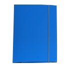 Cartella 3 lembi con elastico Queen - A4 - dorso variabile - cartone plastificato - azzurro - Starline