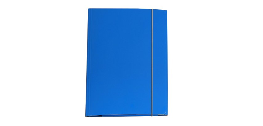 Cartella 3 lembi con elastico Queen - A4 - dorso variabile - cartone plastificato - azzurro - Starline