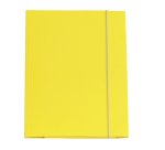 Cartella 3 lembi con elastico Queen - A4 - dorso variabile - cartone plastificato - giallo - Starline