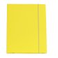 Cartellina con elastico - cartone plastificato - 3 lembi - 25x34 cm - giallo - Queen - Starline