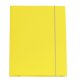 Cartellina con elastico - cartone plastificato - 3 lembi - 25x34 cm - giallo - Queen Starline