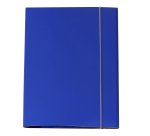 Cartella 3 lembi con elastico Queen - A4 - dorso variabile - cartone plastificato - blu - Starline
