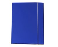 Cartellina con elastico - cartone plastificato - 3 lembi - 25x34 cm - blu - Queen - Starline