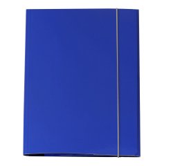 Cartellina con elastico - cartone plastificato - 3 lembi - 25x34 cm - blu - Queen - Starline