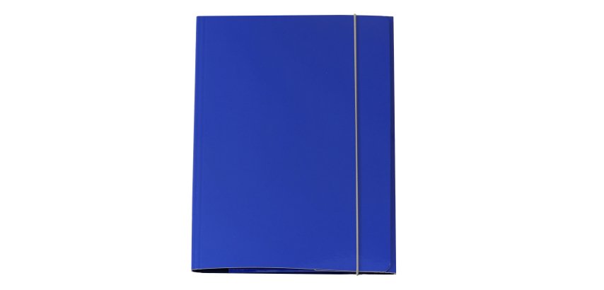 Cartella 3 lembi con elastico Queen - A4 - dorso variabile - cartone plastificato - blu - Starline