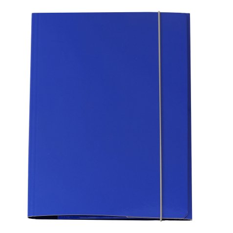 Cartellina con elastico - cartone plastificato - 3 lembi - 25x34 cm - blu - Queen Starline