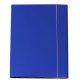 Cartellina con elastico - cartone plastificato - 3 lembi - 25x34 cm - blu - Queen Starline