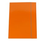 Cartella 3 lembi con elastico Queen - A4 - dorso variabile - cartone plastificato - arancio - Starline