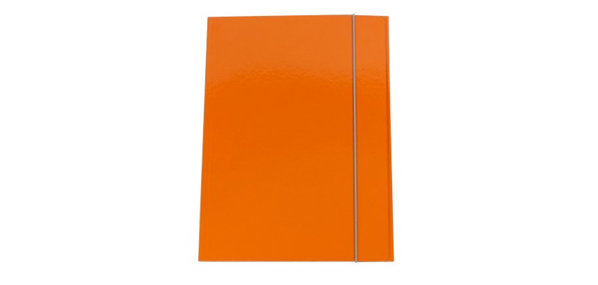 Cartella 3 lembi con elastico Queen - A4 - dorso variabile - cartone plastificato - arancio - Starline