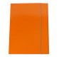 Cartellina con elastico - cartone plastificato - 3 lembi - 25x34 cm - arancio - Queen - Starline
