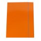 Cartellina con elastico - cartone plastificato - 3 lembi - 25x34 cm - arancio - Queen Starline