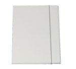 Cartella 3 lembi con elastico Queen - A4 - dorso variabile - cartone plastificato - bianco - Starline