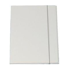 Cartella 3 lembi con elastico Queen - A4 - dorso variabile - cartone plastificato - bianco - Starline