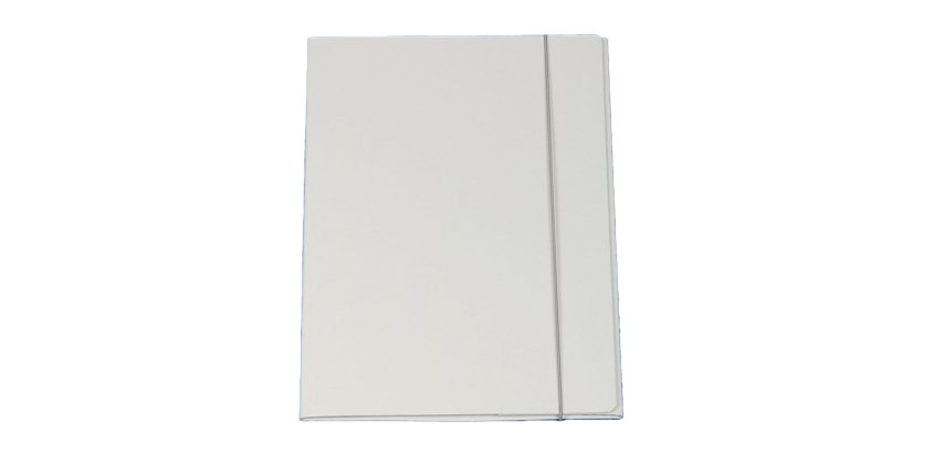Cartella 3 lembi con elastico Queen - A4 - dorso variabile - cartone plastificato - bianco - Starline