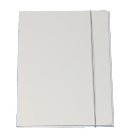 Cartellina con elastico - cartone plastificato - 3 lembi - 25x34 cm - bianco - Queen - Starline