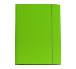 Cartella 3 lembi con elastico Queen - A4 - dorso variabile - cartone plastificato - verde prato - Starline