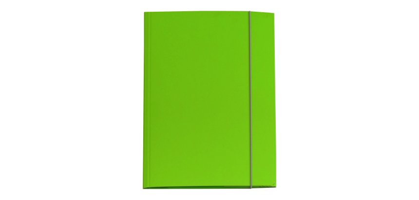 Cartella 3 lembi con elastico Queen - A4 - dorso variabile - cartone plastificato - verde prato - Starline