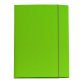 Cartellina con elastico - cartone plastificato - 3 lembi - 25x34 cm - verde prato - Queen Starline