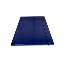 Cartella 3 lembi con elastico - 25 x 34 cm - dorso 1cm - blu - Starline
