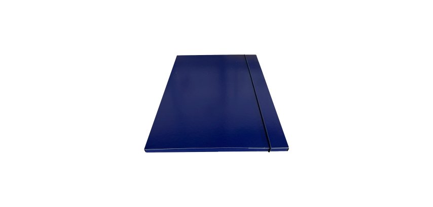 Cartella 3 lembi con elastico - 25 x 34 cm - dorso 1cm - blu - Starline