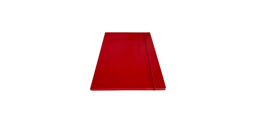 Cartella 3 lembi con elastico - 25 x 34 cm - dorso 1cm - rosso - Starline