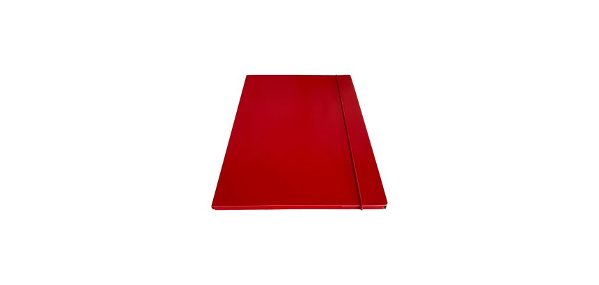 Cartella 3 lembi con elastico - 25 x 34 cm - dorso 1cm - rosso - Starline