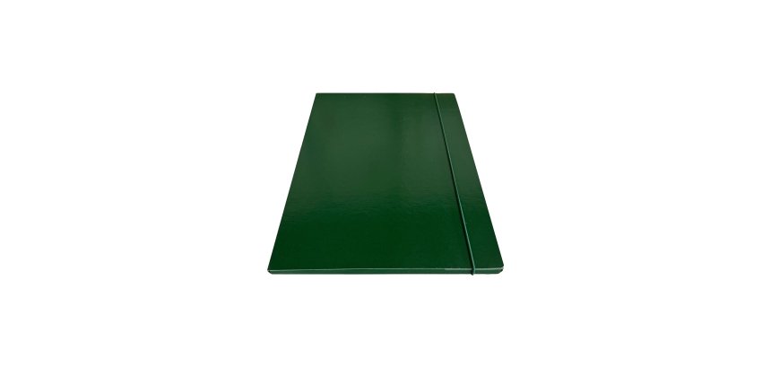 Cartella 3 lembi con elastico - 25 x 34 cm - dorso 1cm - verde - Starline