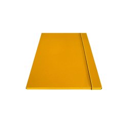 En_cartella c/elastico tondo - dorso 1cm - giallo