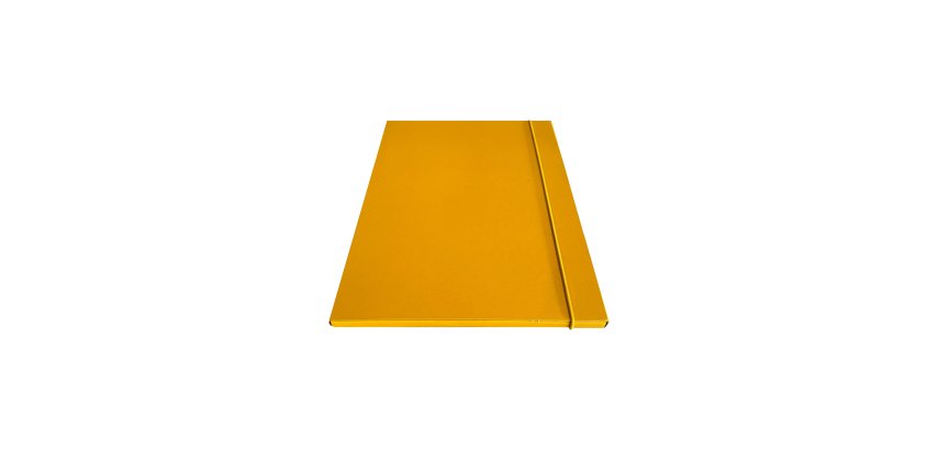 Cartella 3 lembi con elastico - 25 x 34 cm - dorso 1cm - giallo - Starline