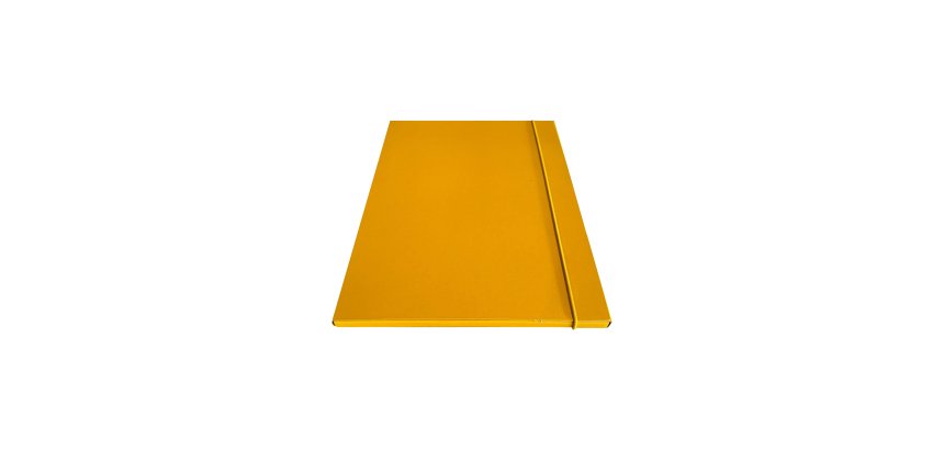 Cartella 3 lembi con elastico - 25 x 34 cm - dorso 1cm - giallo - Starline